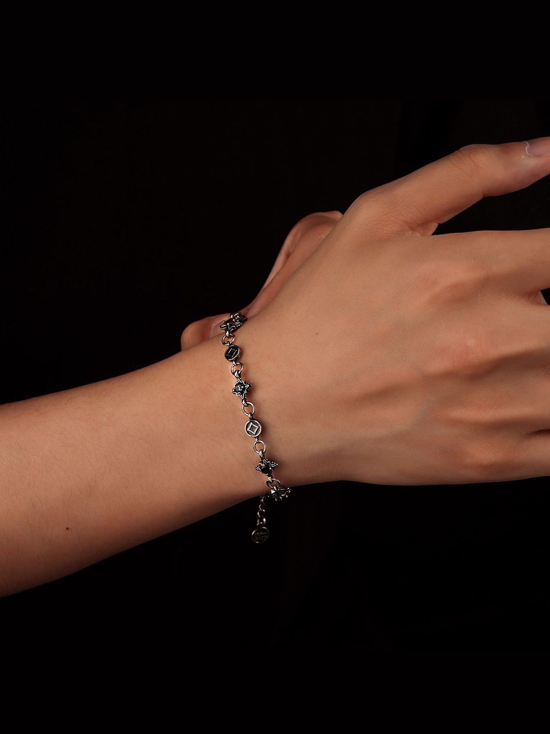 Men Silver-Plated Armlet Bracelet
