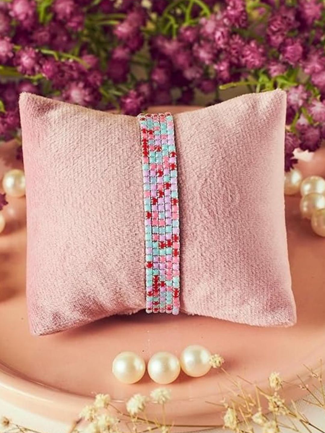 SALTY  Set Of 5 Rose Stretchable Bands Bangle