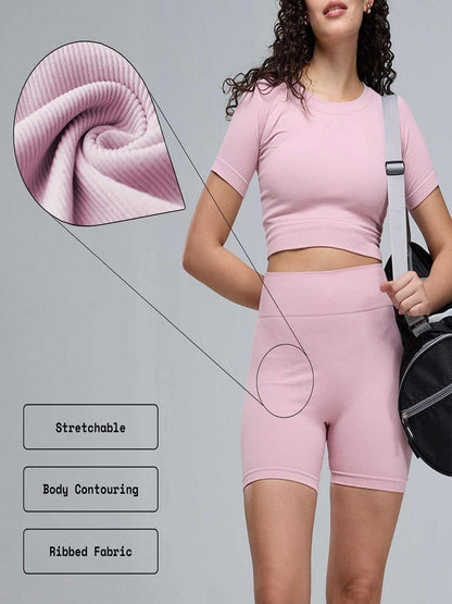 Pink Pulse Biker Shorts