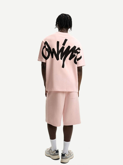 Printed short sleeve plush T-shirt