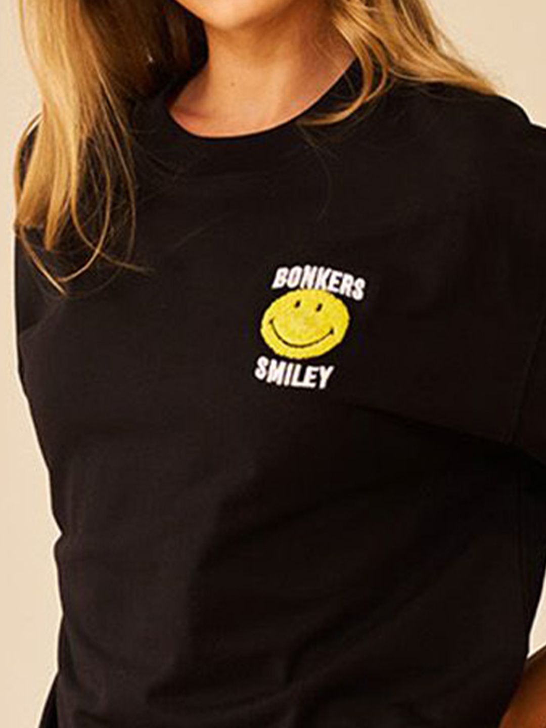 Women Graphic Printed Round Neck Cotton Oversized T-shirt