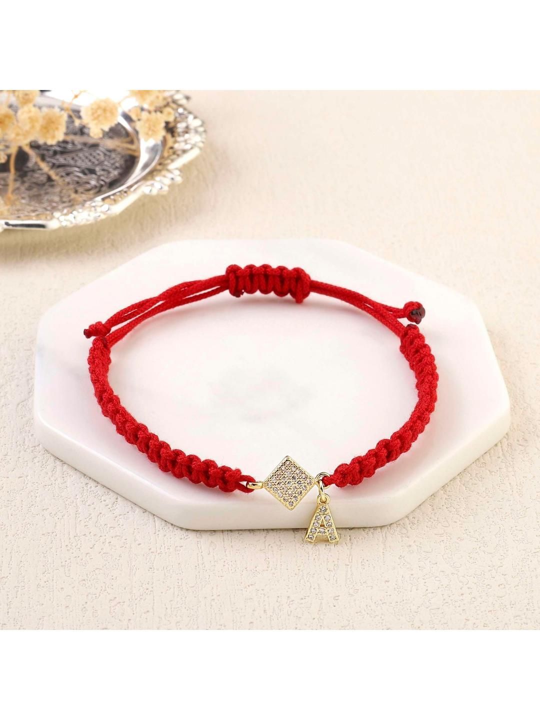 SALTY Women Artificial Stones Studded Stainless Steel Wraparound Bracelet