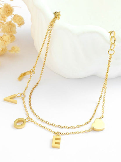 SALTY Love Heart Stainless Steel Multistrand Bracelet