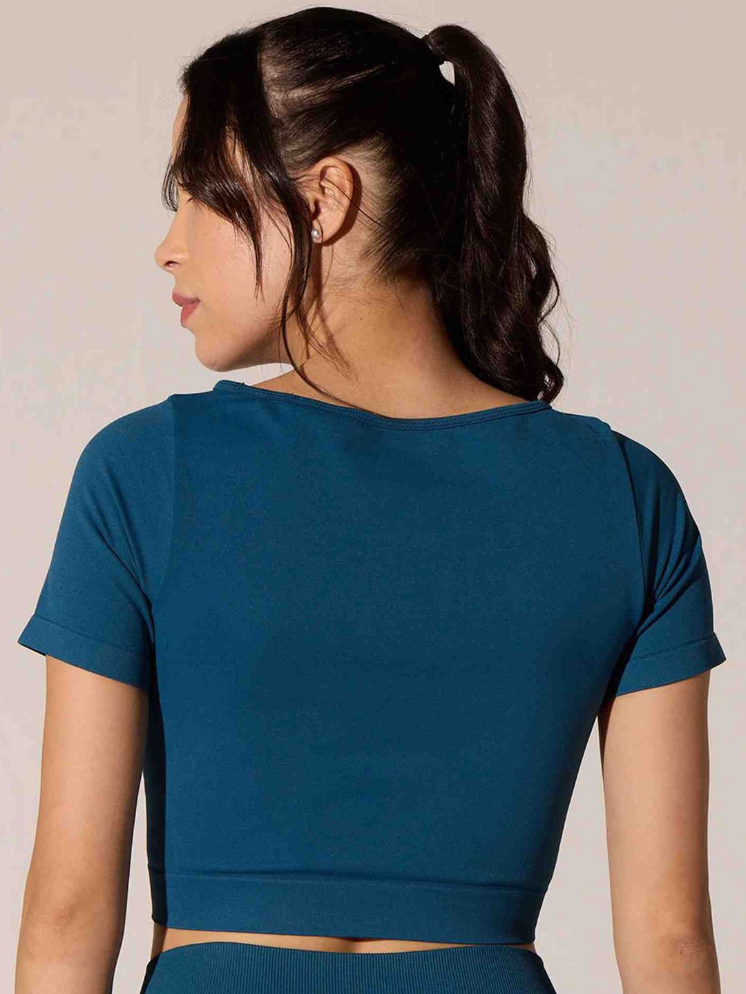 Teal Seamless Sculpt Tee