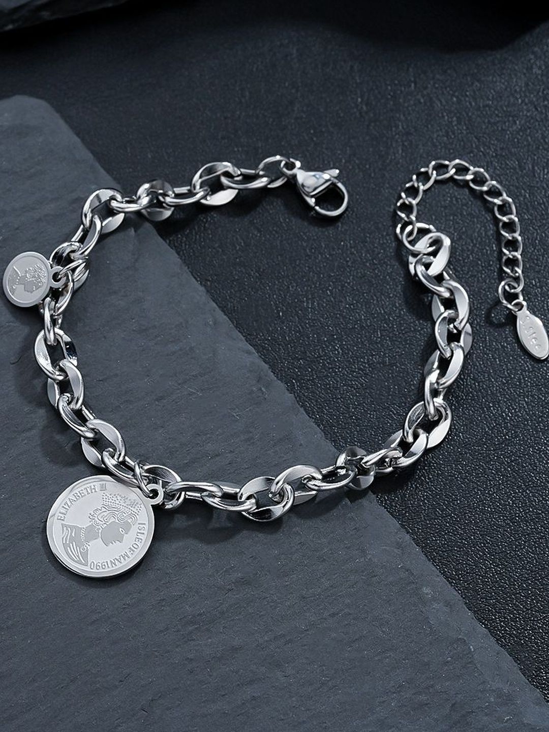 Men Silver-Plated Link Bracelet