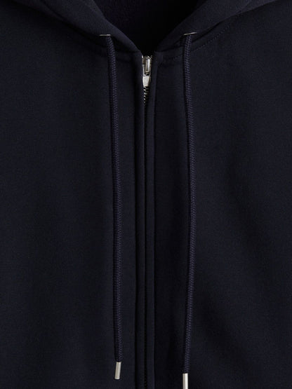 Men Loose Fit Zip-Through Hooded sweatshirt