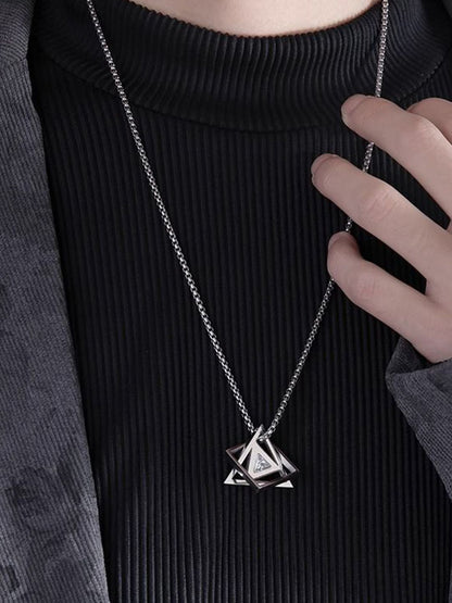 Stainless Steel Silver-Plated Minimal Necklace
