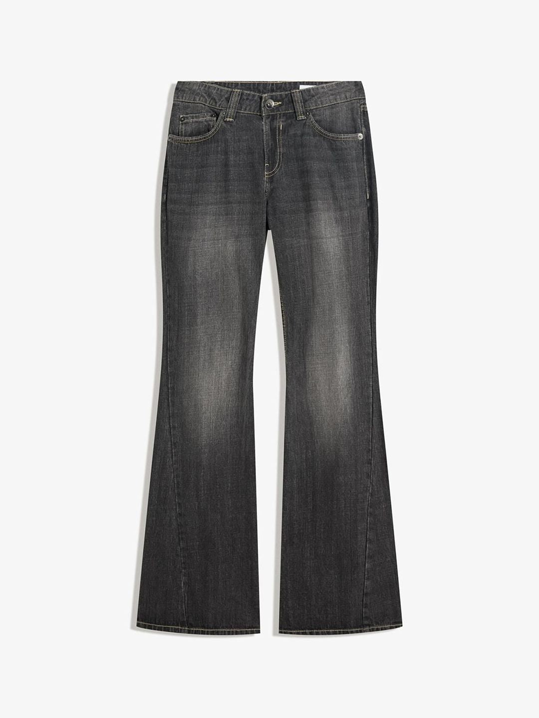 Pure Cotton Flared Baggy Jeans