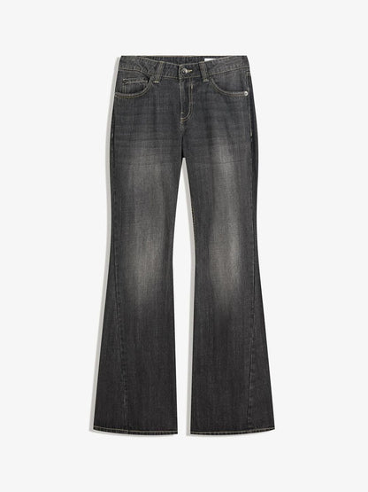 Pure Cotton Flared Baggy Jeans