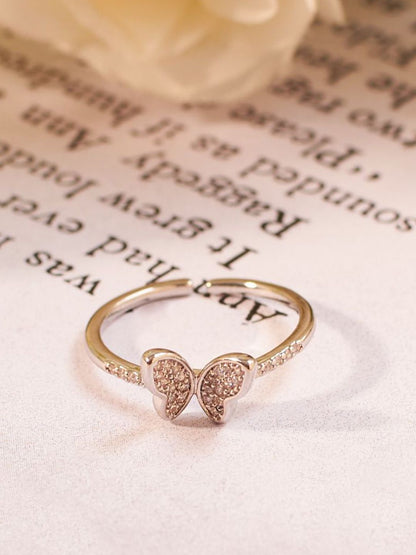 SALTY Pack of 2 Women Hollis Studded Butterfly Silver Ring