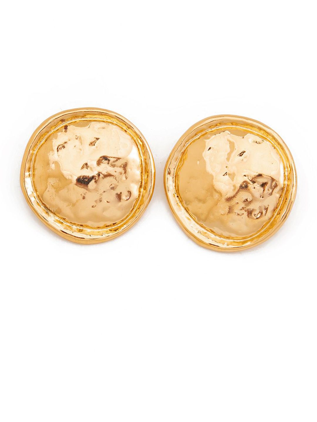 Gold Plated Circular Shaped Drop Earrings