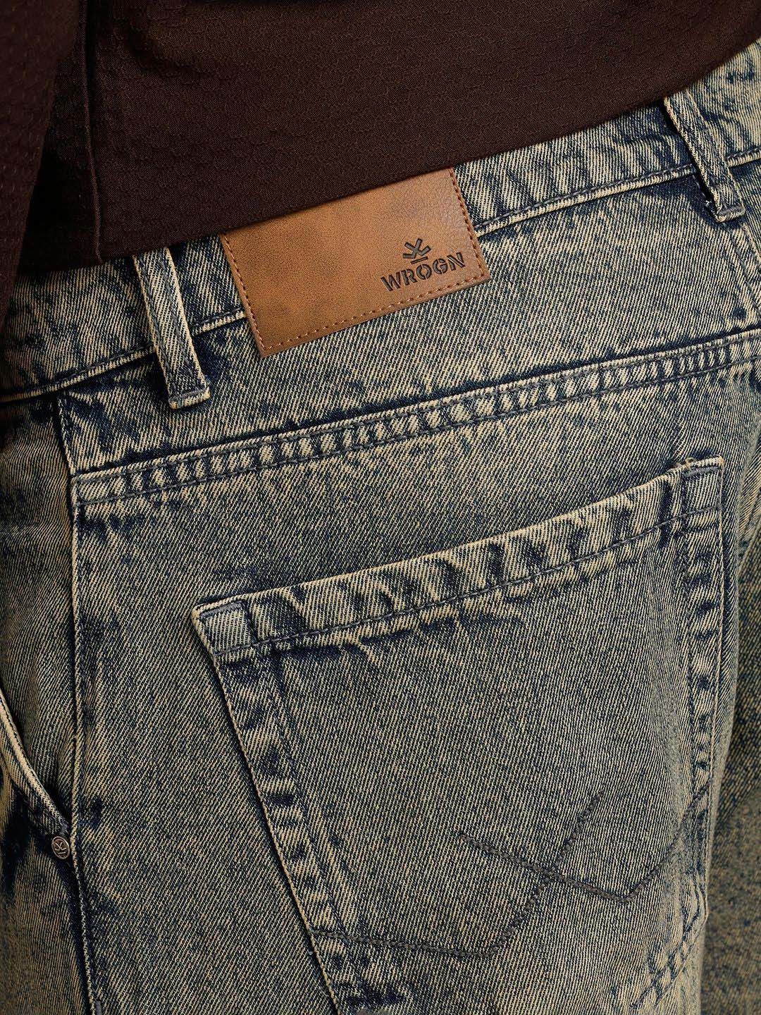 Men Comfort Baggy Mid-Rise Heavy Fade Jeans