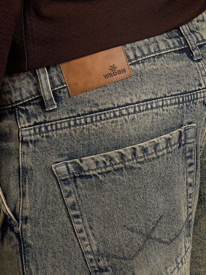 Men Comfort Baggy Mid-Rise Heavy Fade Jeans