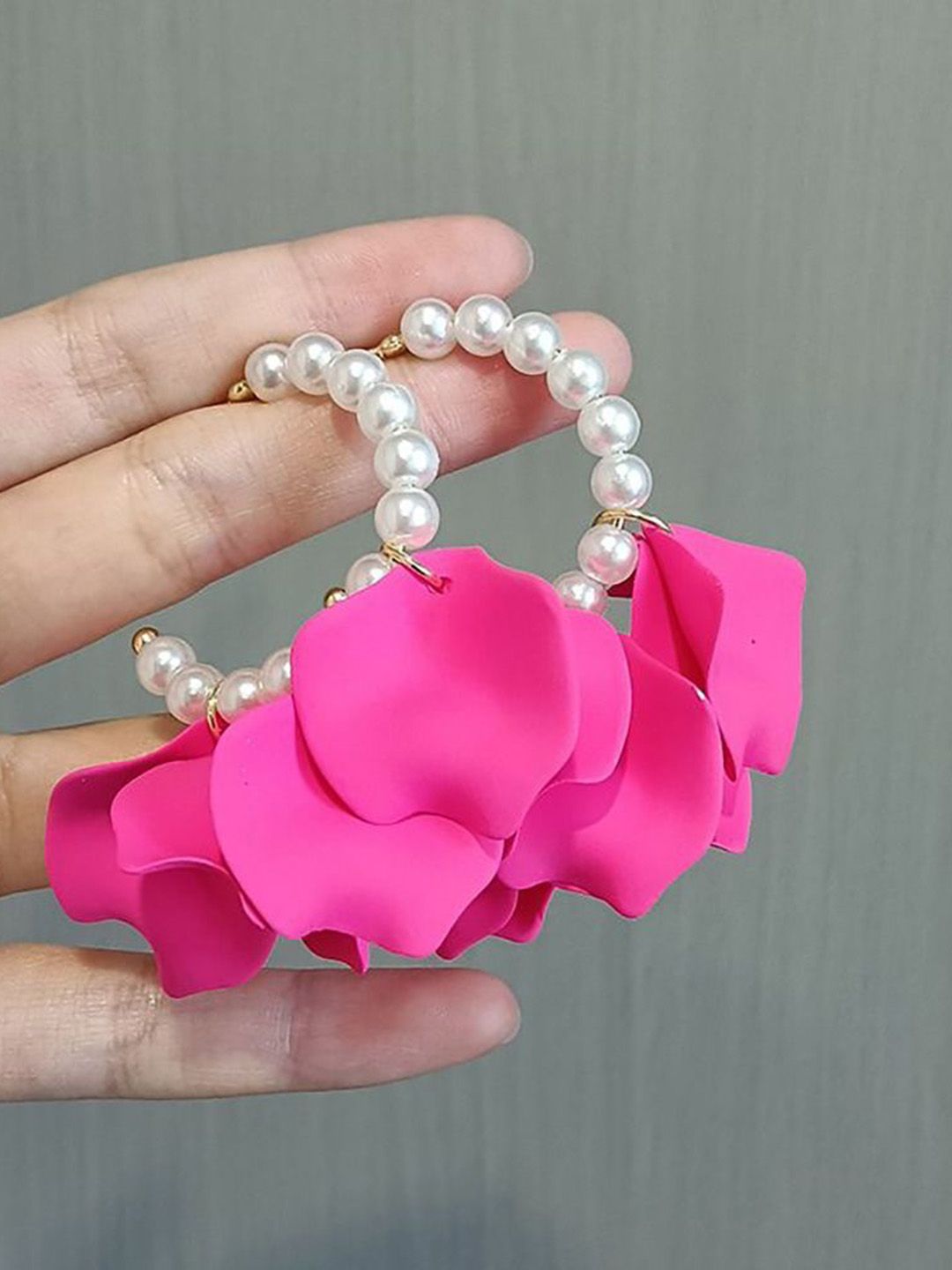 Leaf Shaped Half Hoop Earrings