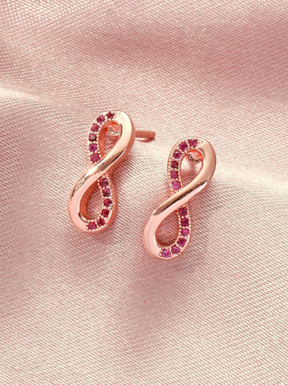 SALTY Pack of 2 Women Limitless Infinity Twist Red Earrings