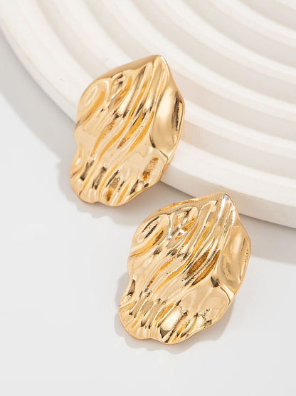 Gold-Plated Contemporary Studs
