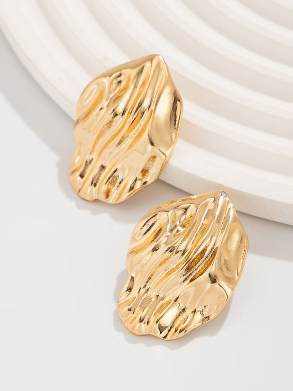 Gold-Plated Contemporary Studs