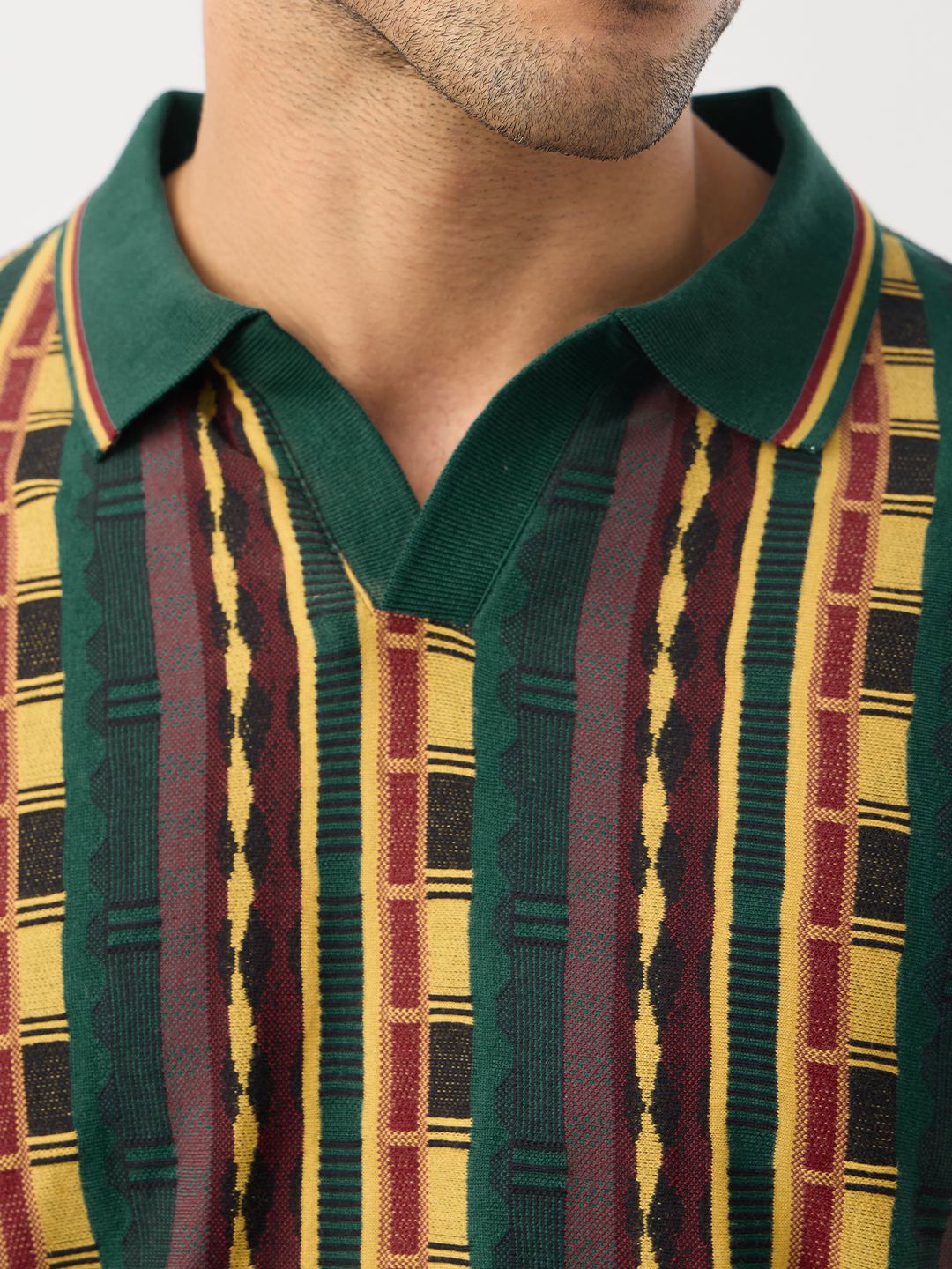 Men Regular Fit Printed Multicolor Polo T-Shirt