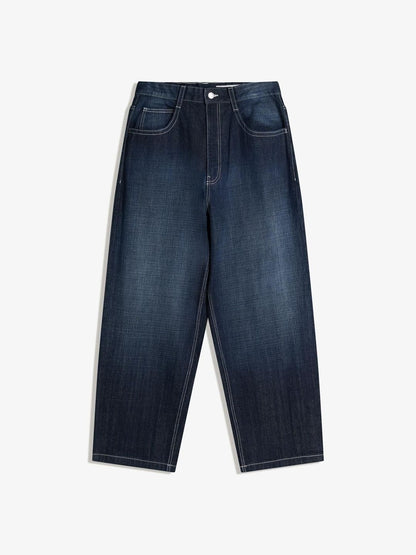 Men Super baggy studded patch jeans