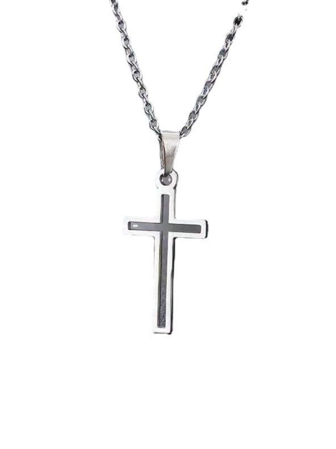 SALTY Pack of 2 Men Jesus Love Silver Chain