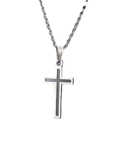 SALTY Pack of 2 Men Jesus Love Silver Chain
