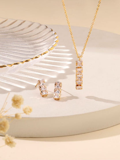 SALTY Gold-Plated Brilliance Diamond Jewellery Set