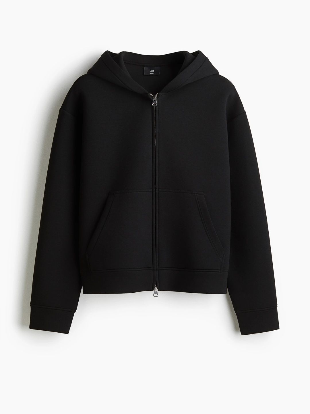 Men Loose Fit Zip-Through Hoodie