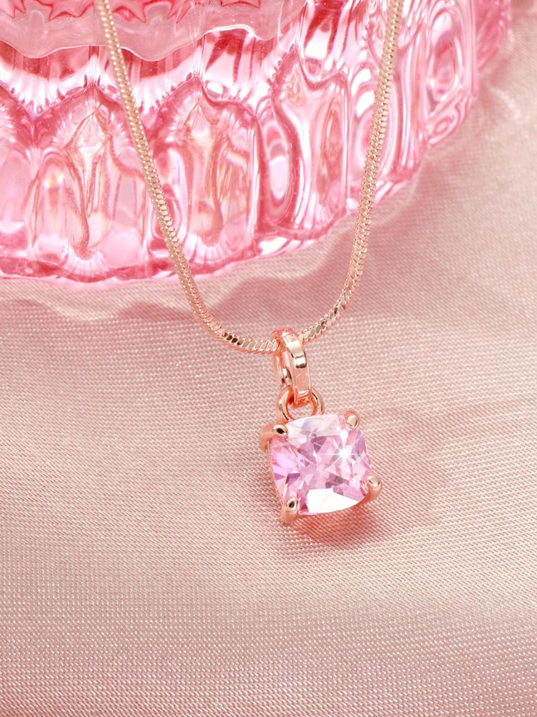 SALTY Cupid's Gem Stone Studded Pendent & Chain Jewellery Accessories