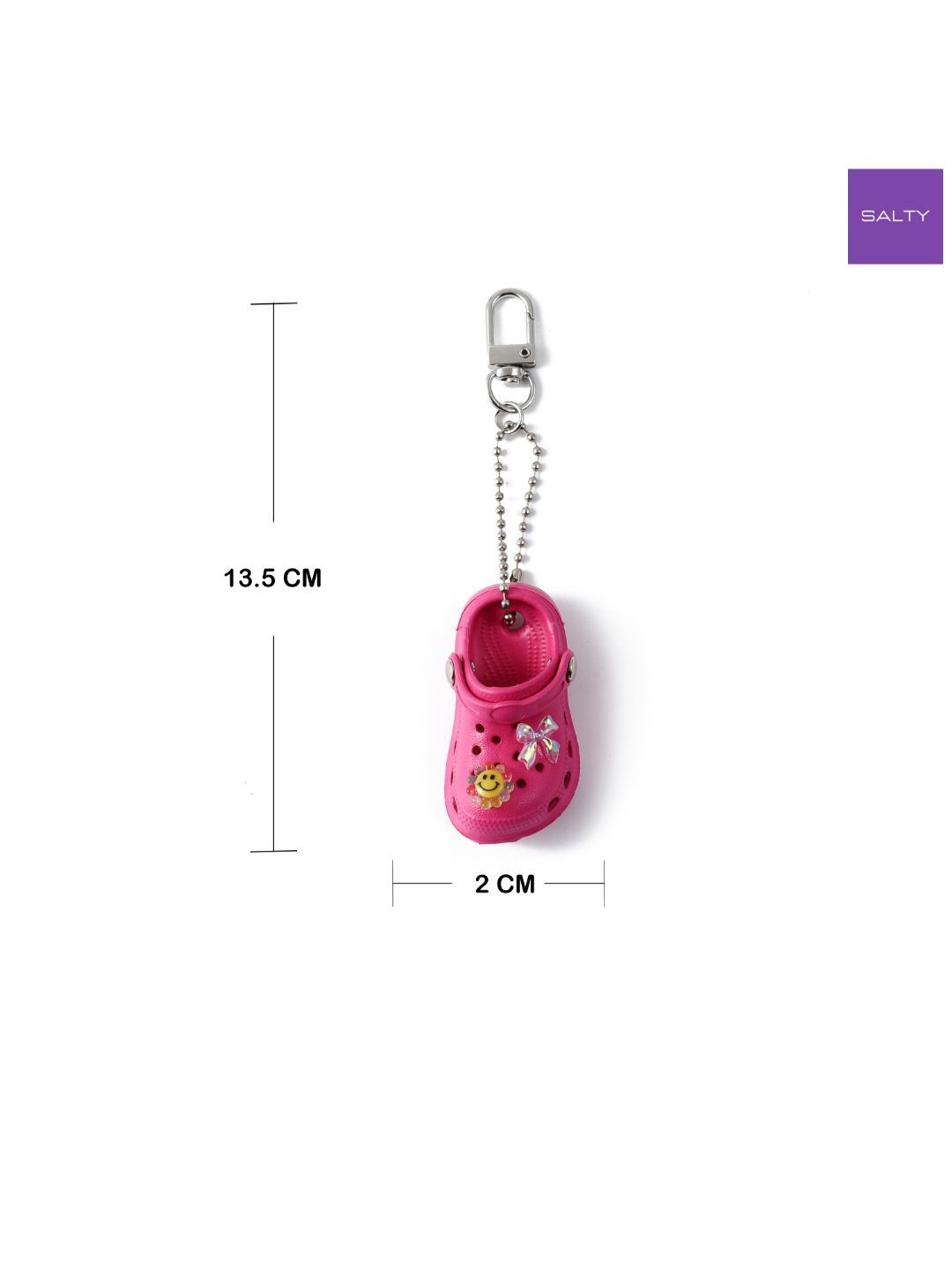 SALTY Pink Bow Mini Crocs Bag Charm