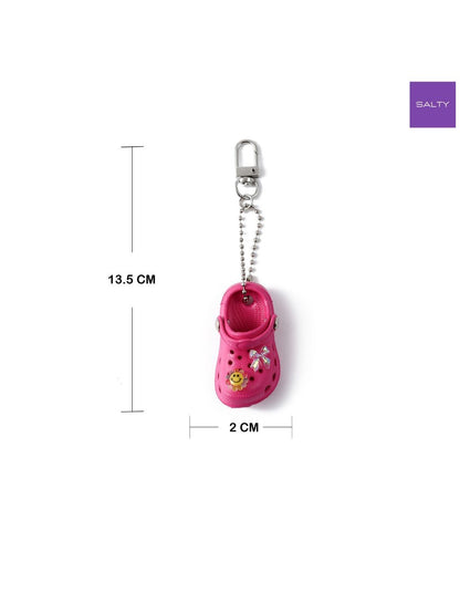 SALTY Pink Bow Mini Crocs Bag Charm