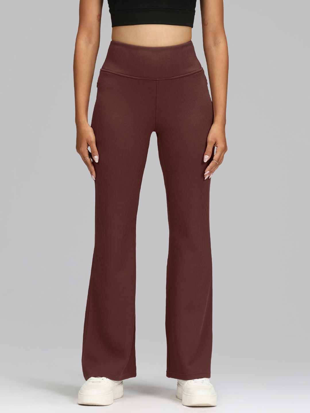 Women High-Rise Rib Supreme Flare Pants Tall