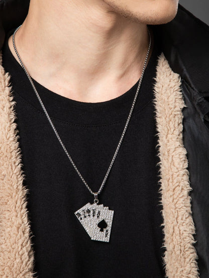SALTY Pack of 2 Men Black Pip Cards Chain
