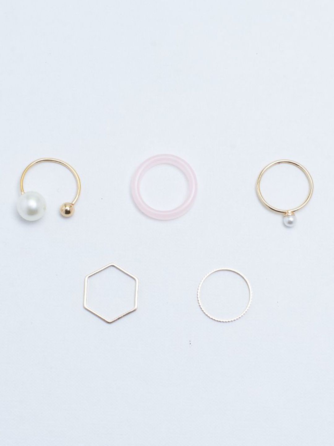 SALTY Set Of 5 Jamila Stylish Adjustable Finger Ring