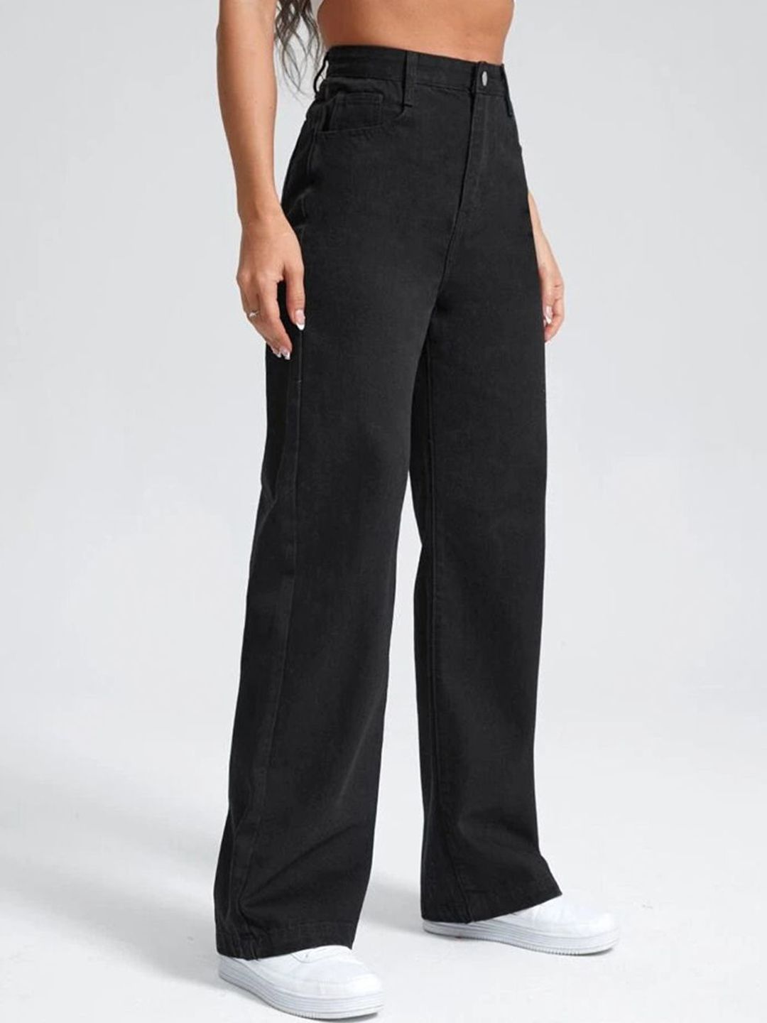 Women Jean Wide Leg High-Rise Stretchable Jeans