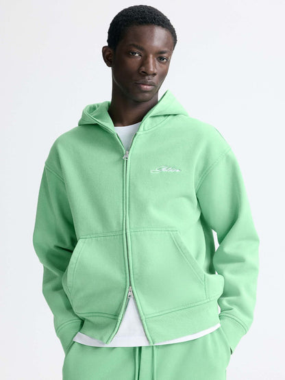 Loose Fit Boxy Zip-Through Hoodie