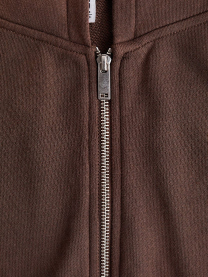 Drawstring Zip-Through Hoodie