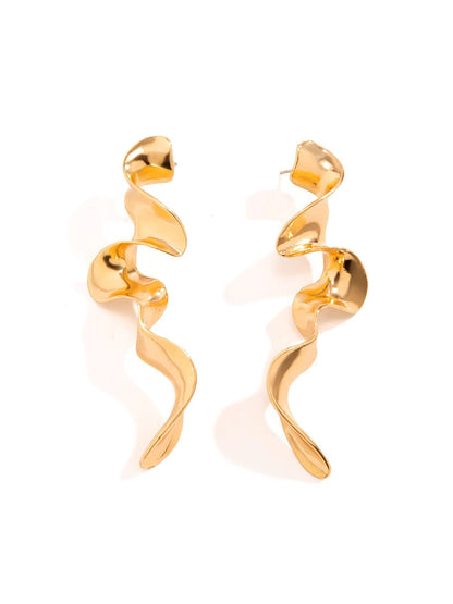 Gold-Plated Classic Drop Earrings