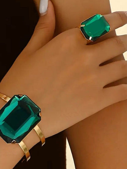 Gold-Plated Stone Studded Jewellery Set