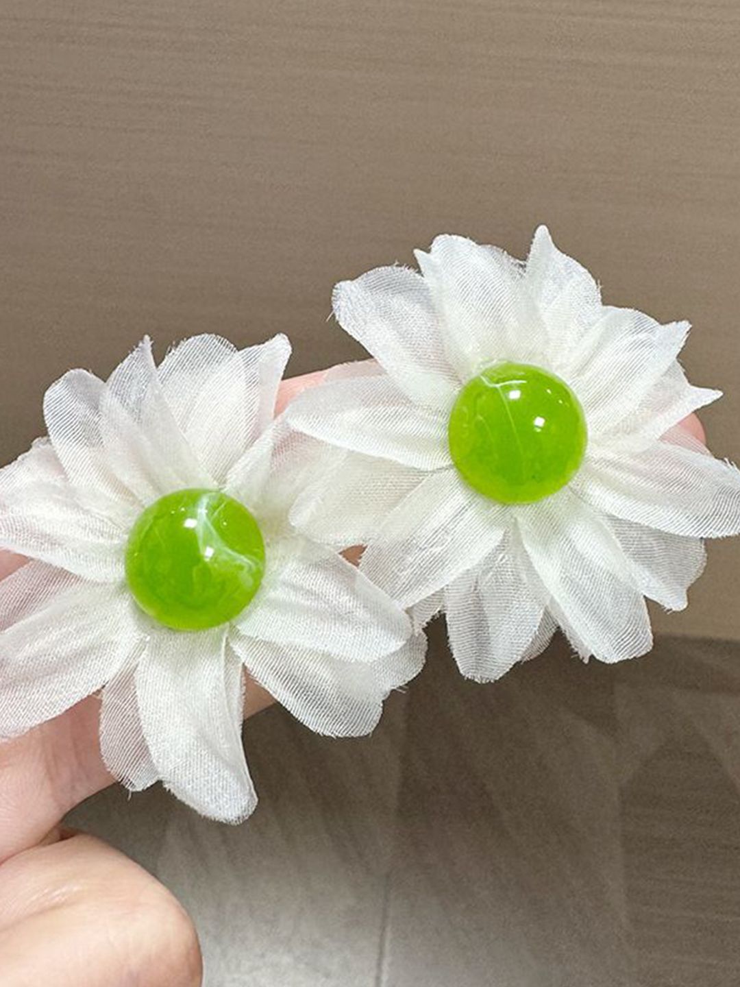 Artificial Stones Studded Floral Shape Studs