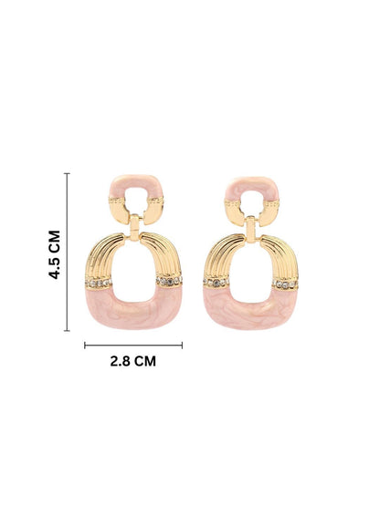 SALTY Pack of 2 Women Mauve Luxury Gold Earring