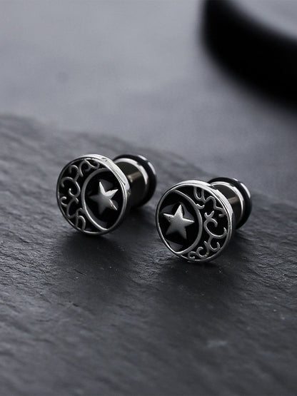 Stainless Steel Silver Plated Circular Shaped Studs