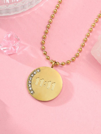 SALTY Gold-Plated 11.11 Charm Pendant With Chain