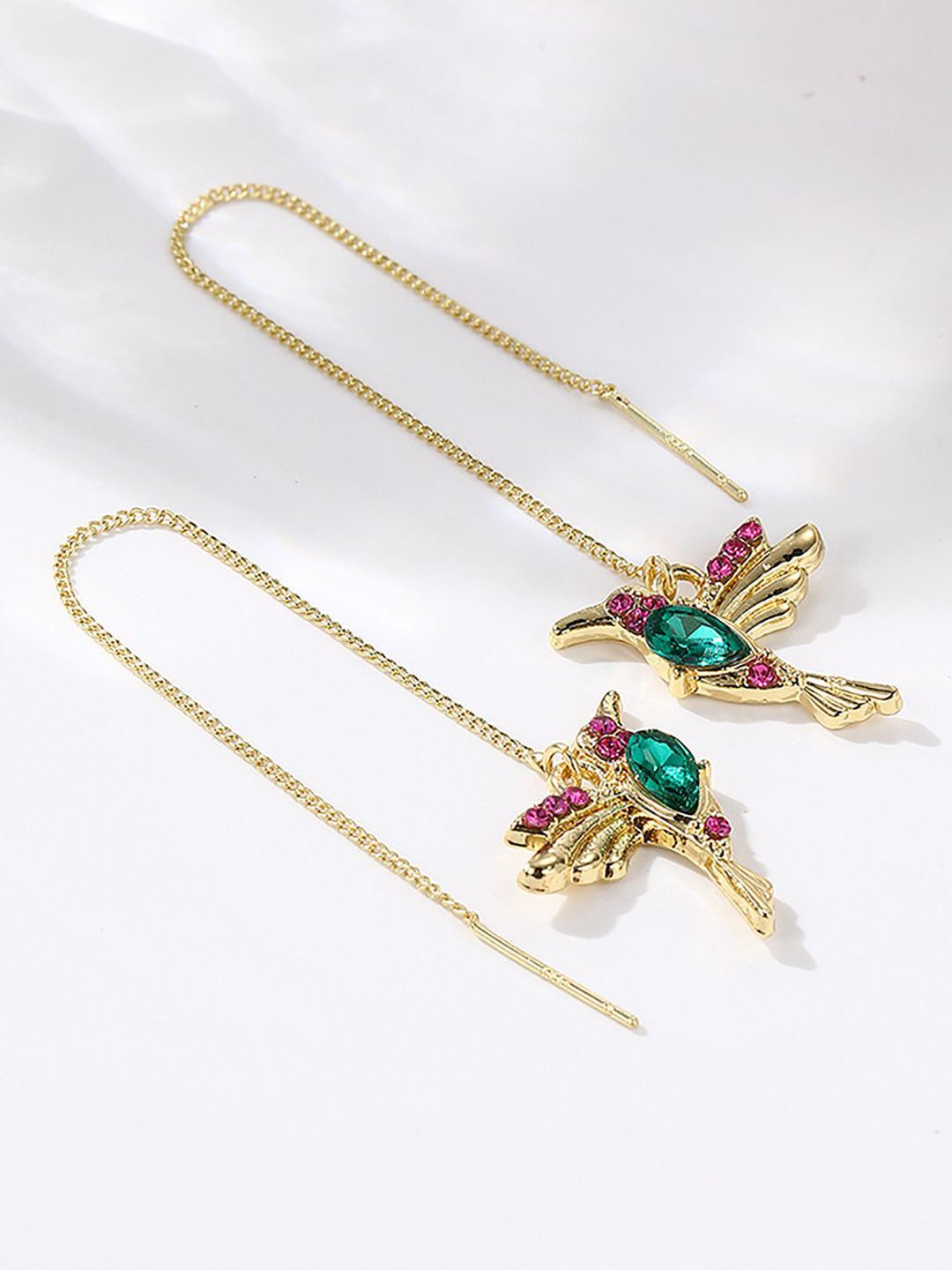 Gold-Plated Animal Shaped Drop Earrings