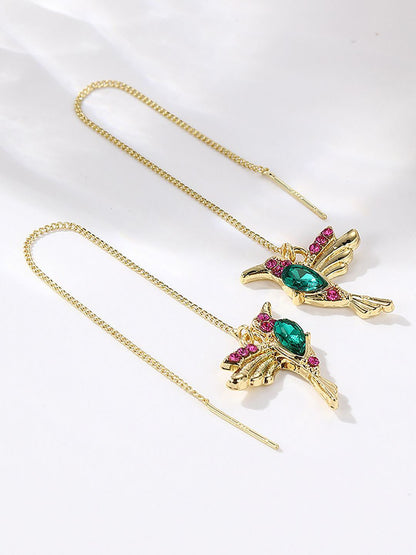 Gold-Plated Animal Shaped Drop Earrings