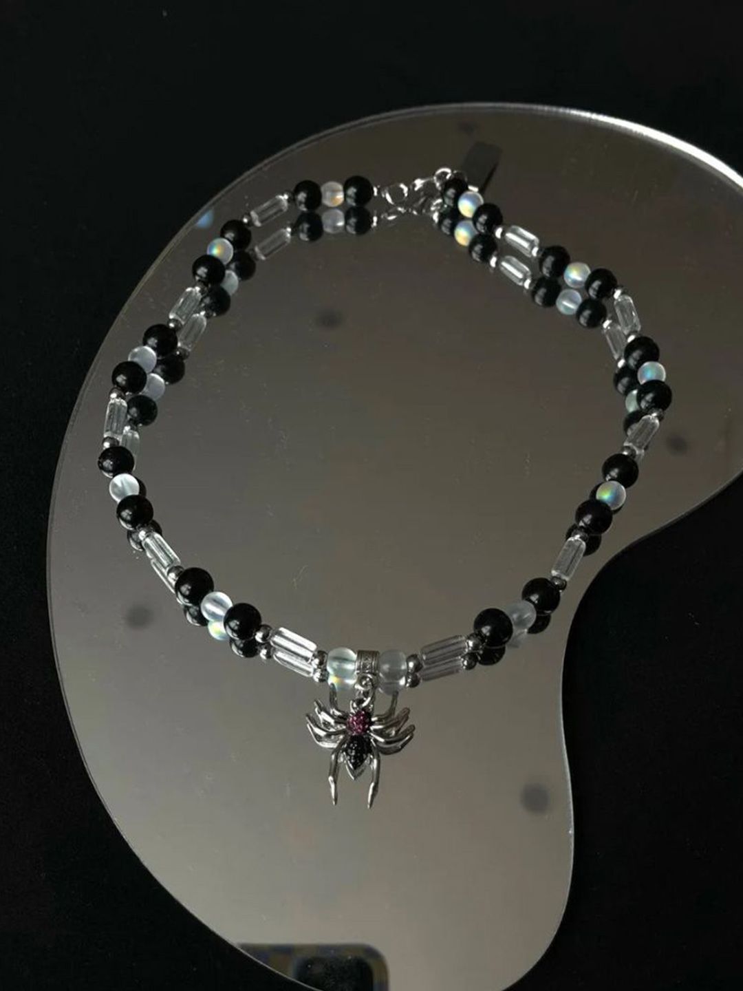 SALTY Cursed Spider Beaded Necklace