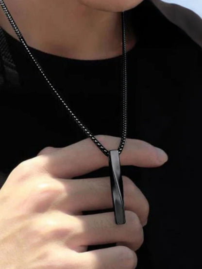 SALTY Pack of 2 Men Collier Black Chain