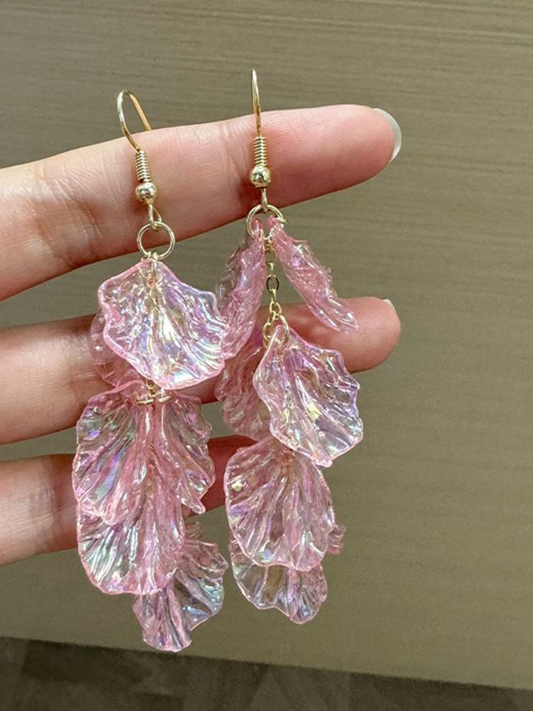 Leaf Shaped Drop Earrings