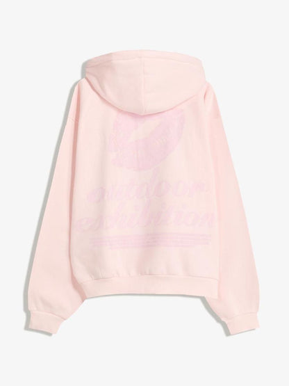 Hooded sweater with print
