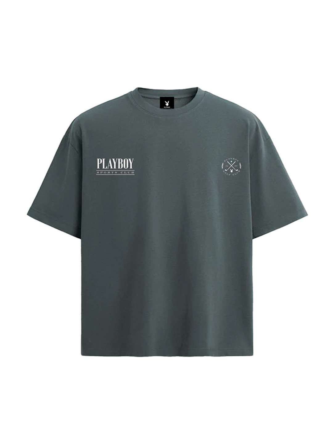 Men Typography Printed Round Neck Cotton Oversized T-shirt