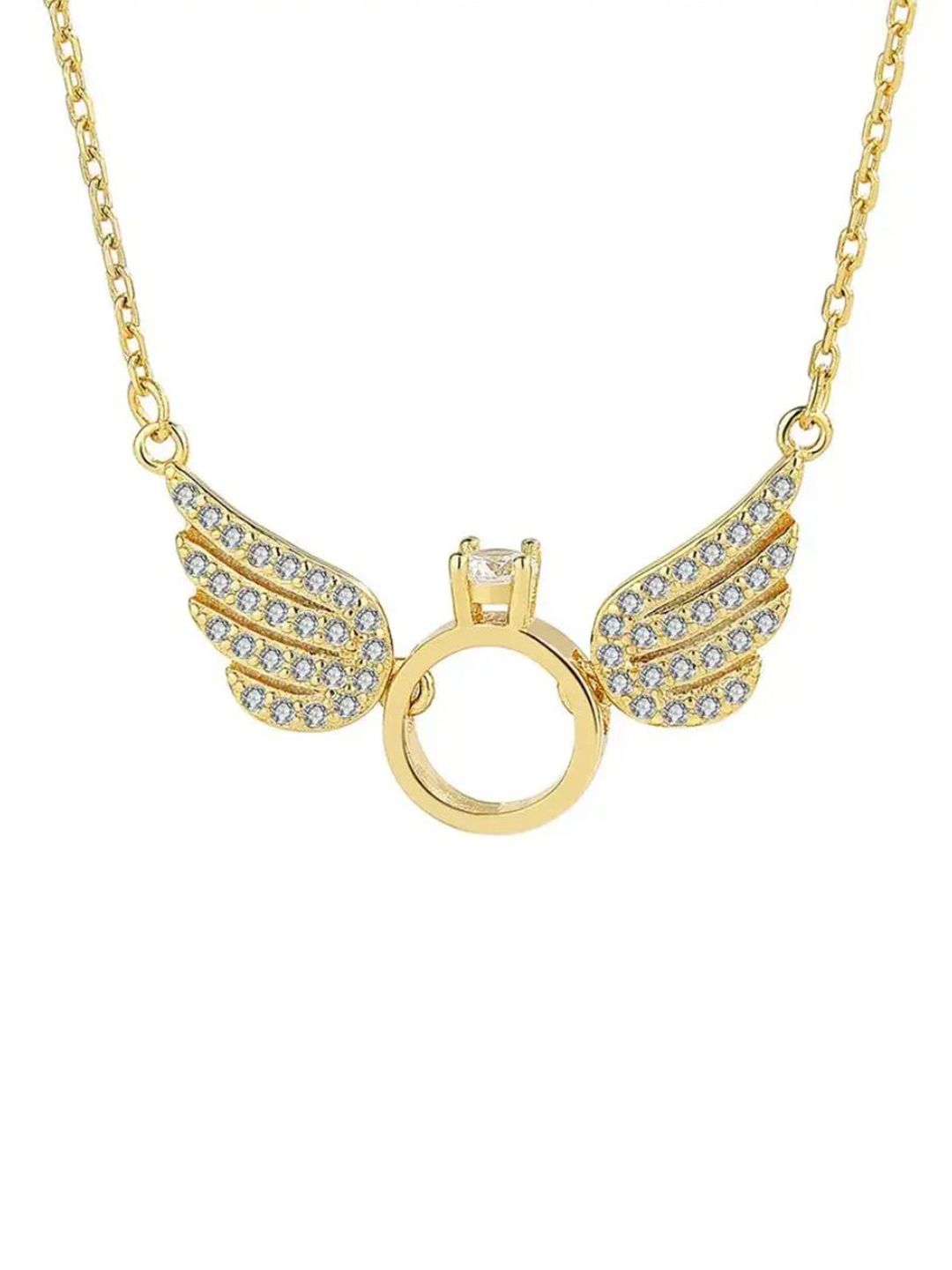 SALTY Pack of 2 Women Angel Wings Necklace - Gold